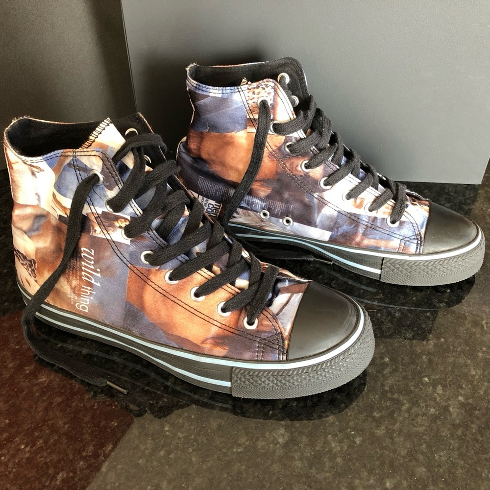 High-top (Converse-style) Cutout Sneakers